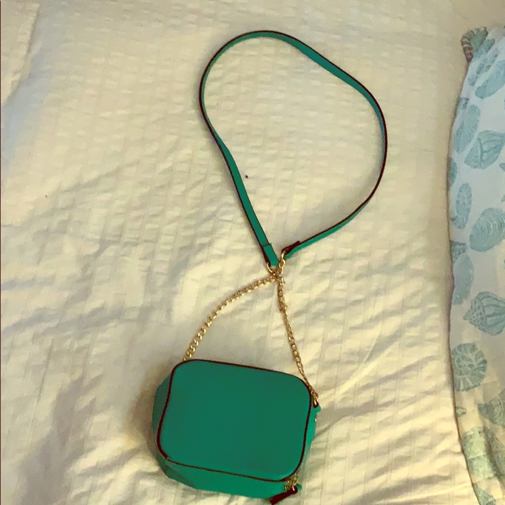 Teal crossbody bag